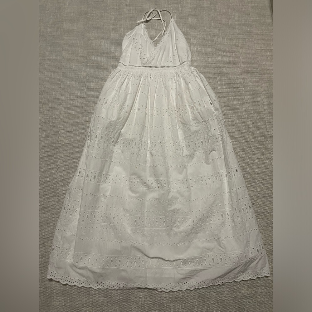 Tommy Hilfiger White Eyelet Midi Dress – Size 00